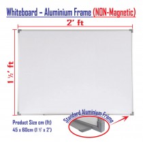 NON-Magnetic Whiteboard 1 1/2' x 2'